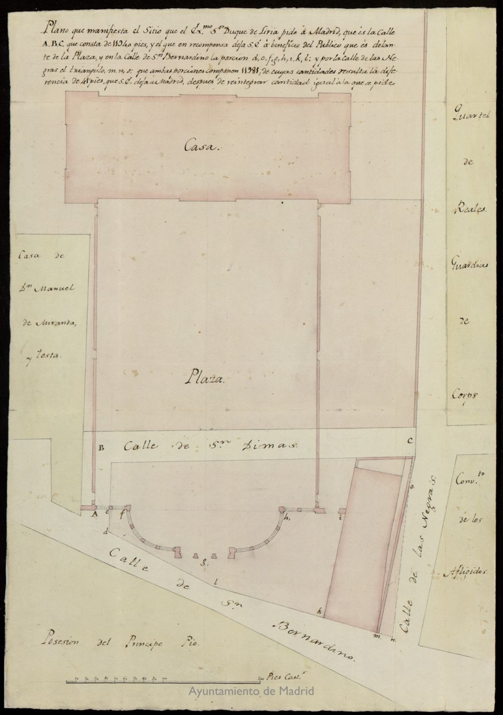 Miniatura de Plano de alineación Palacio de Liria (Restaurado)