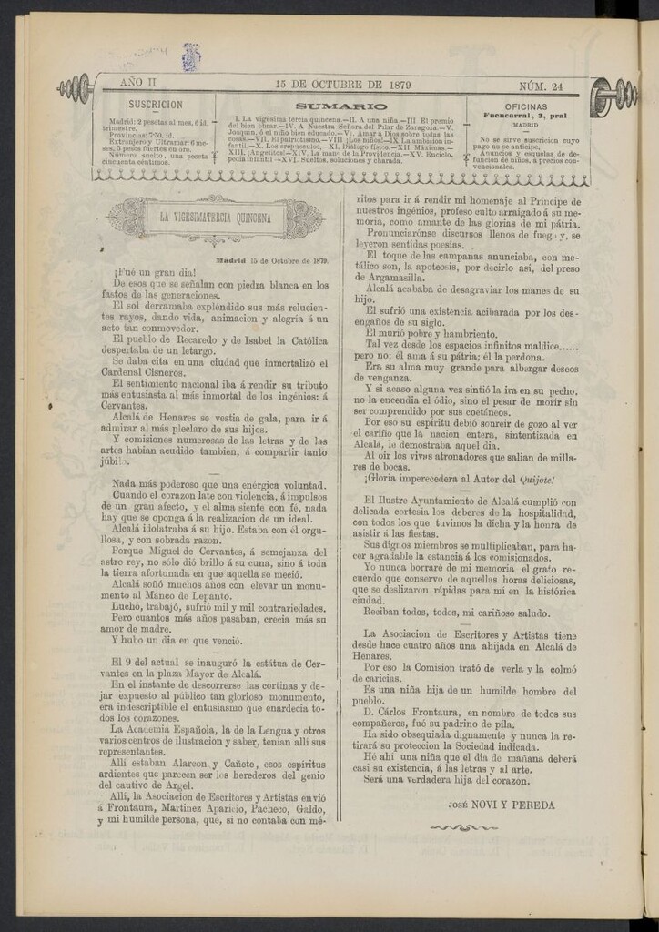 Miniatura de La Ilustración de los Niños del 15 de octubre de 1879, nº 24