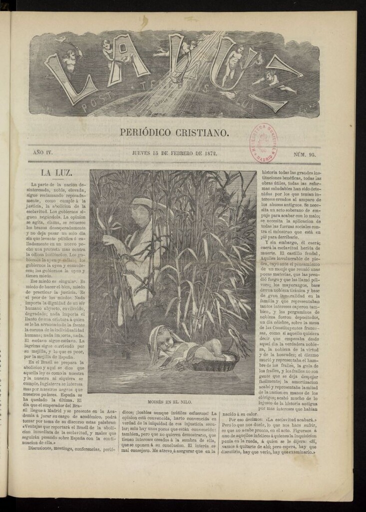 Miniatura de La Luz: post tenebras lux del 15 de febrero de 1872, nº 95