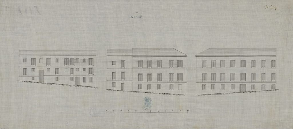 Miniatura de Alzado de fachadas de unas casas
