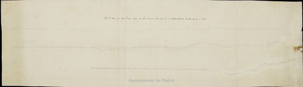 Miniatura de Perfil del terreno que ocupa el nuevo camino que debe construirse, desde el que va a Carabanchel hasta la ermita de San Isidro