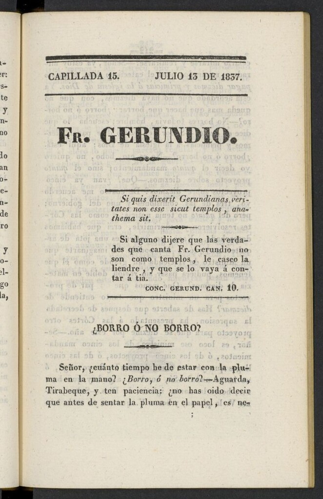 Miniatura de Fr. Gerundio: periódico satírico de política y costumbres del 13 de julio de 1837, capillada 15
