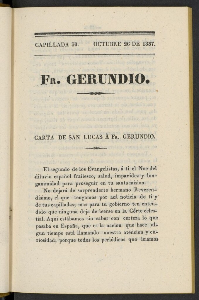 Miniatura de Fr. Gerundio: periódico satírico de política y costumbres del 26 de octubre de 1837, capillada 30