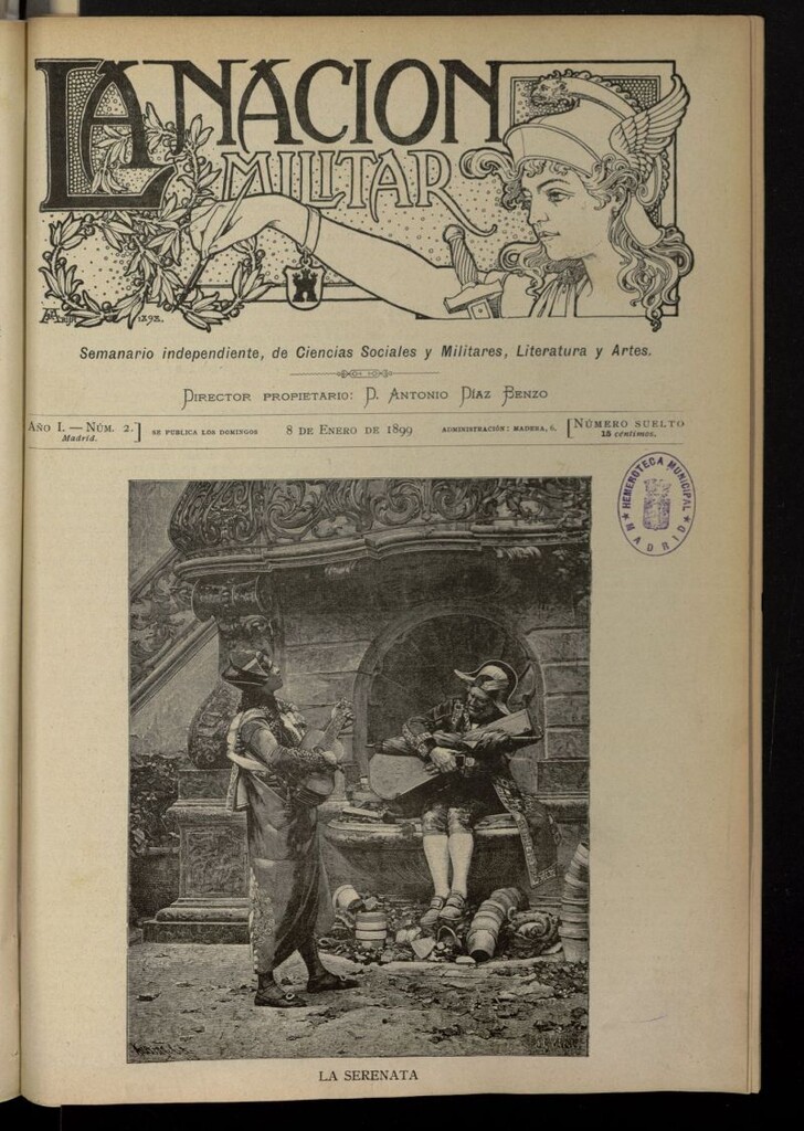 Miniatura de La Nación Militar del 8 de enero de 1899