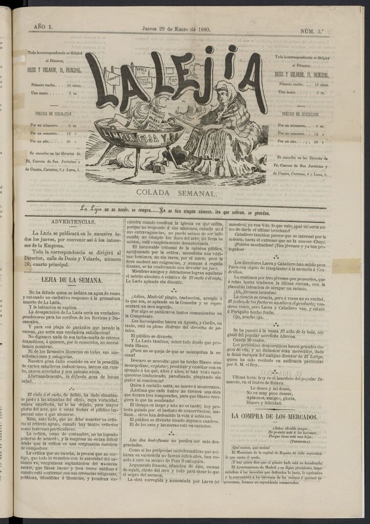 Miniatura de La Lejía: colada semanal del 29 de enero de 1880