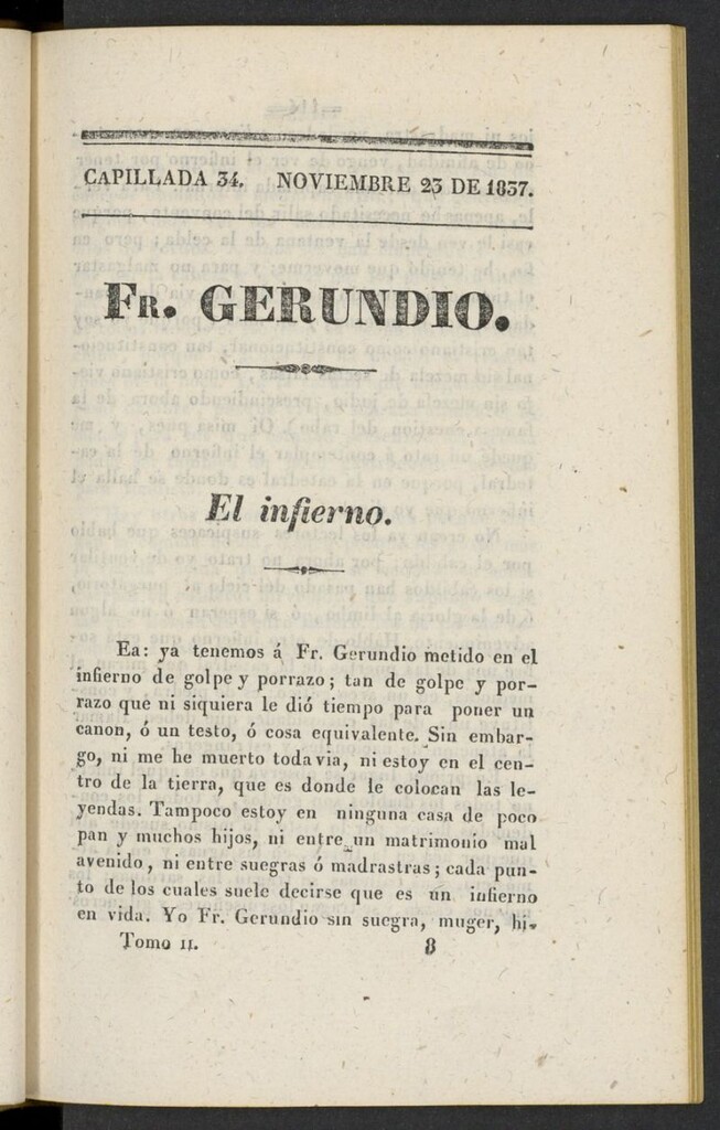Miniatura de Fr. Gerundio: periódico satírico de política y costumbres del 23 de noviembre de 1837, capillada 34