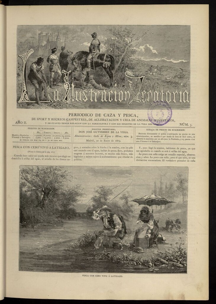 Miniatura de La Ilustración Venatoria: periódico de caza y pesca del 30 de enero de 1879