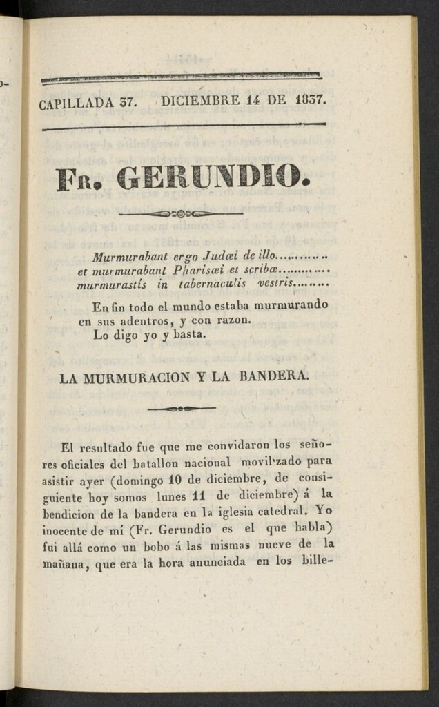 Miniatura de Fr. Gerundio: periódico satírico de política y costumbres del 14 de diciembre de 1837, capillada 37