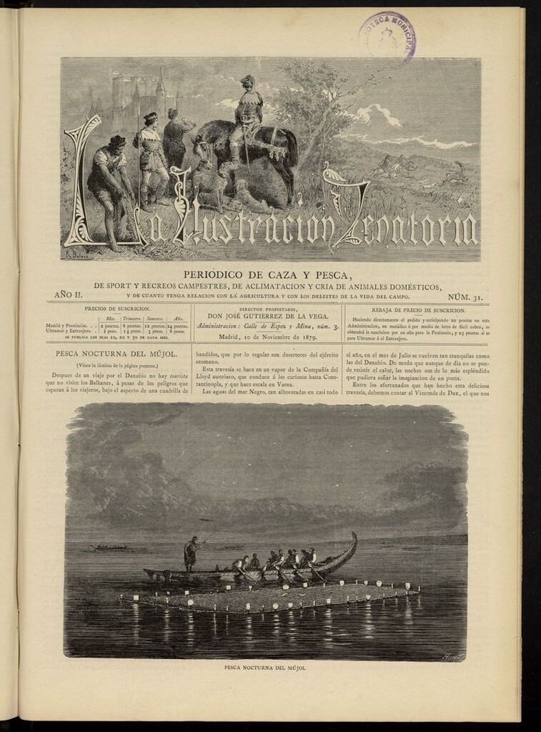 Miniatura de La Ilustración Venatoria: periódico de caza y pesca del 10 de noviembre de 1879