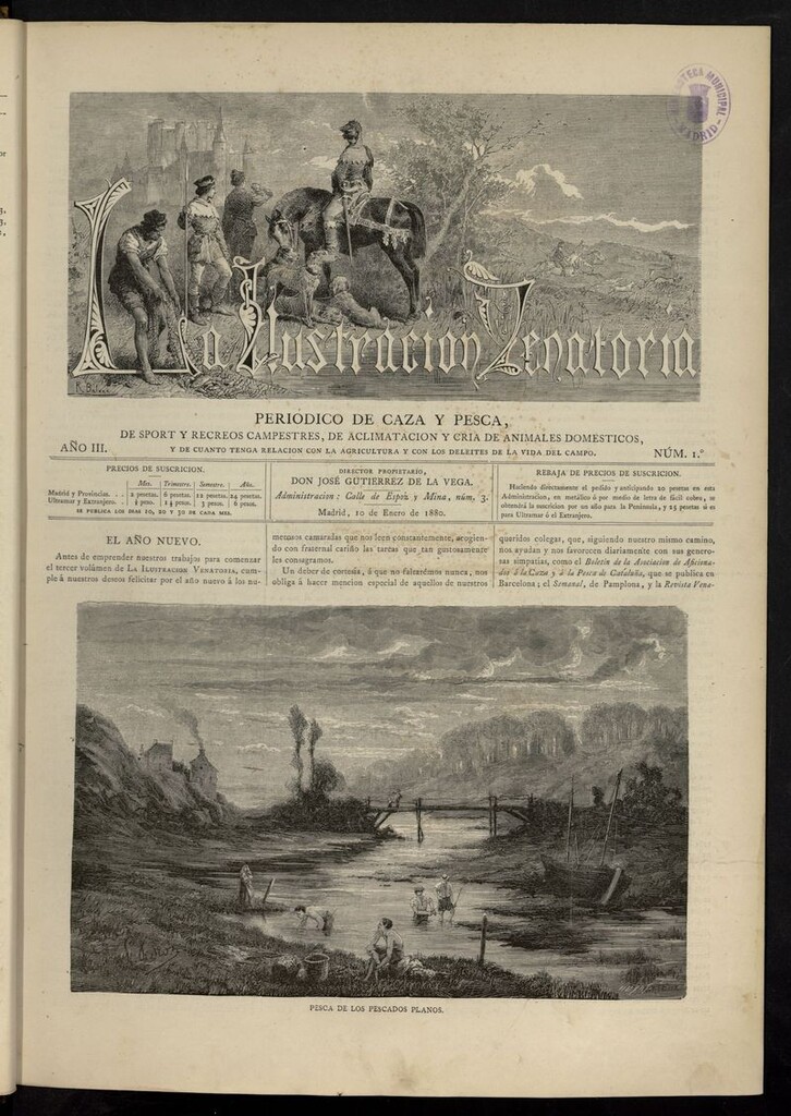 Miniatura de La Ilustración Venatoria: periódico de caza y pesca del 10 de enero de 1880