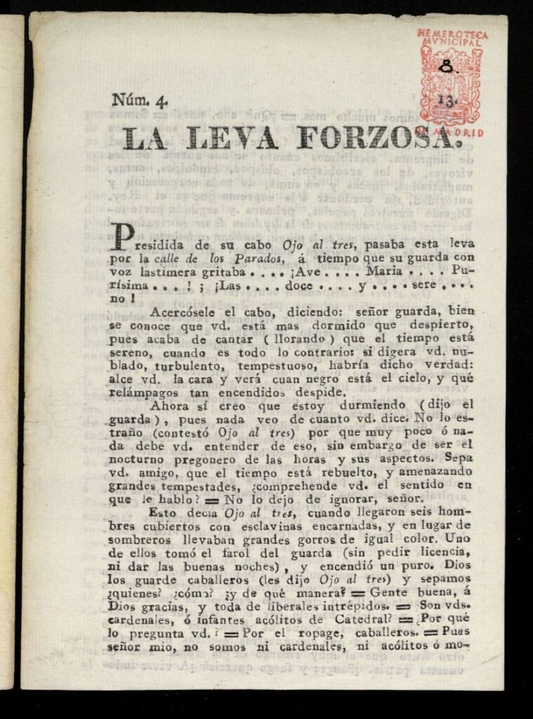 Miniatura de La Leva Forzosa de 1820