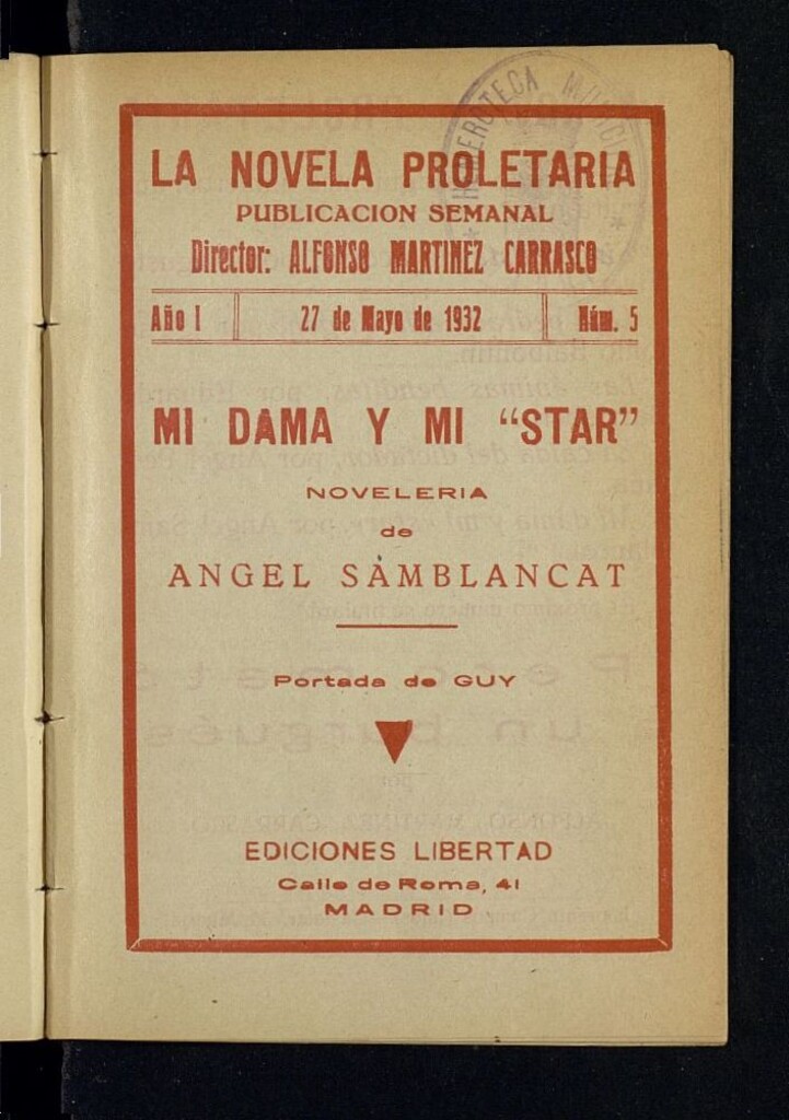 Miniatura de La Novela Proletaria del 27 de mayo de 1932, nº 5