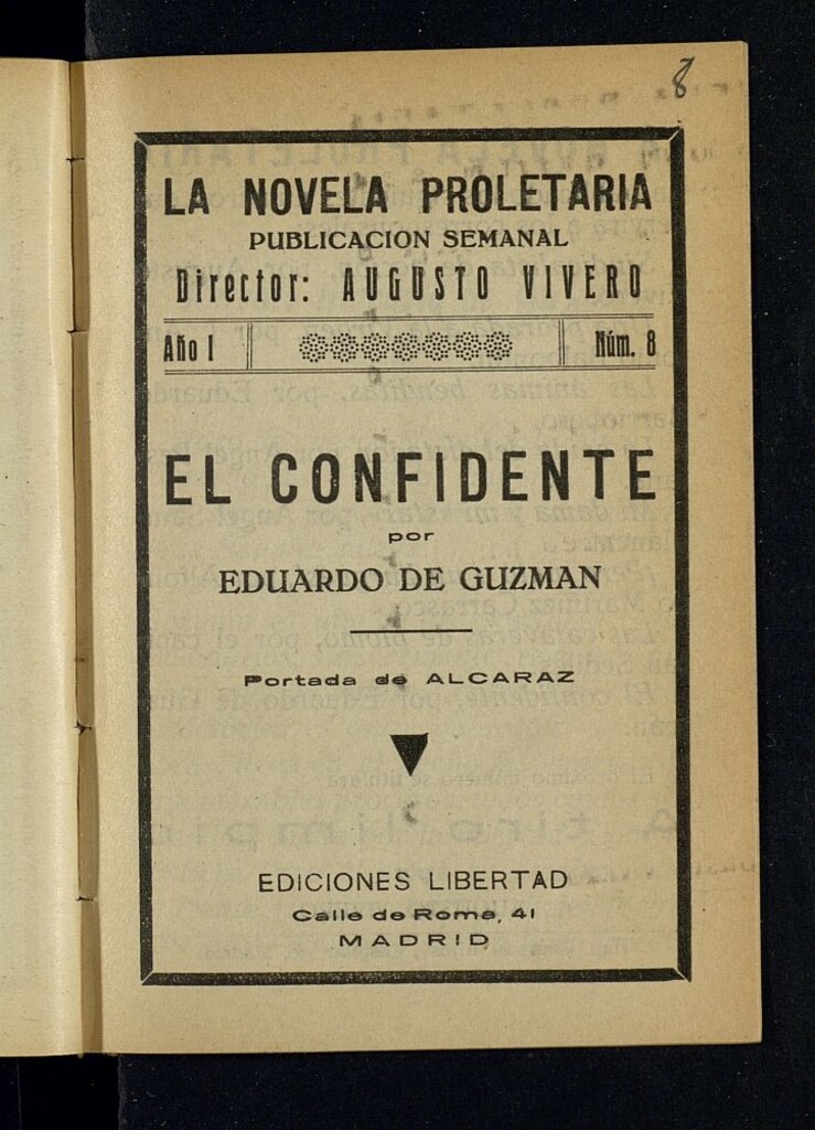 Miniatura de La Novela Proletaria del año de 1932, nº 8