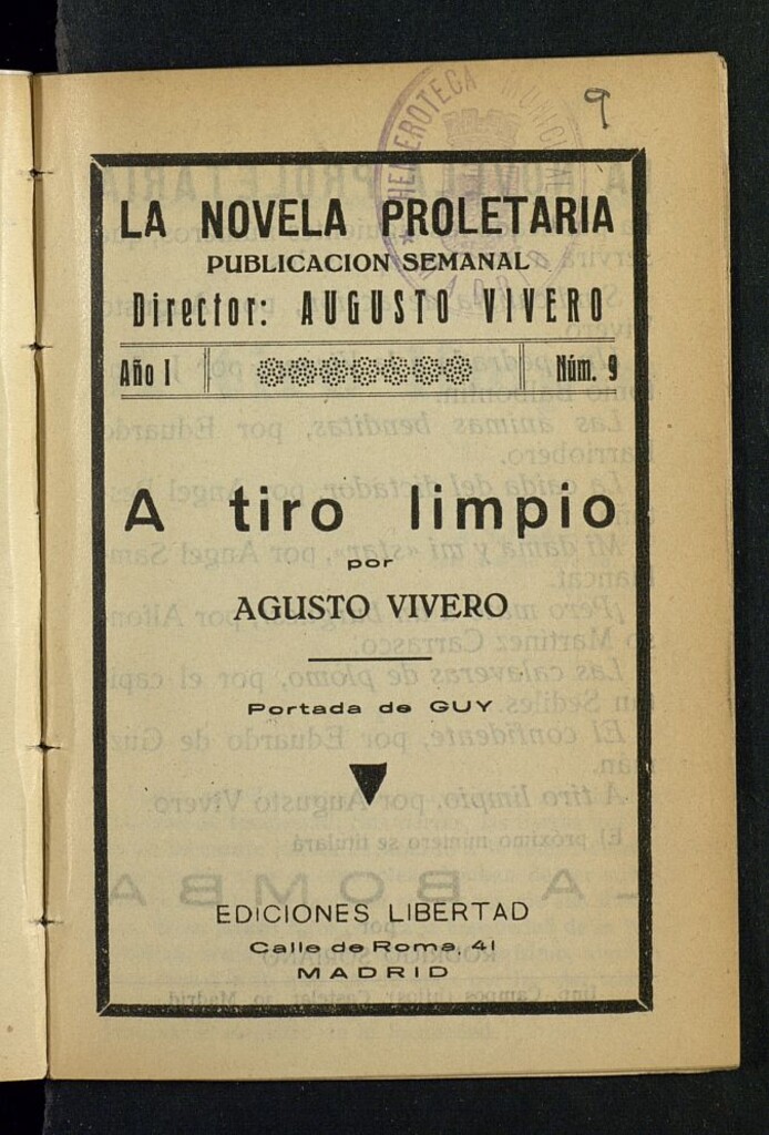 Miniatura de La Novela Proletaria del año de 1932, nº 9