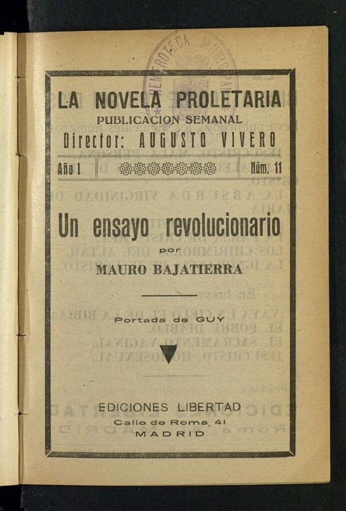 Miniatura de La Novela Proletaria del año de 1932, nº 11