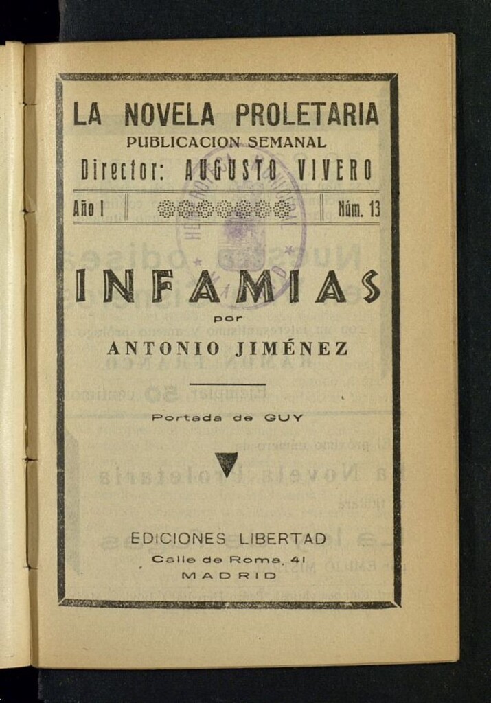 Miniatura de La Novela Proletaria del año de 1932, nº 13