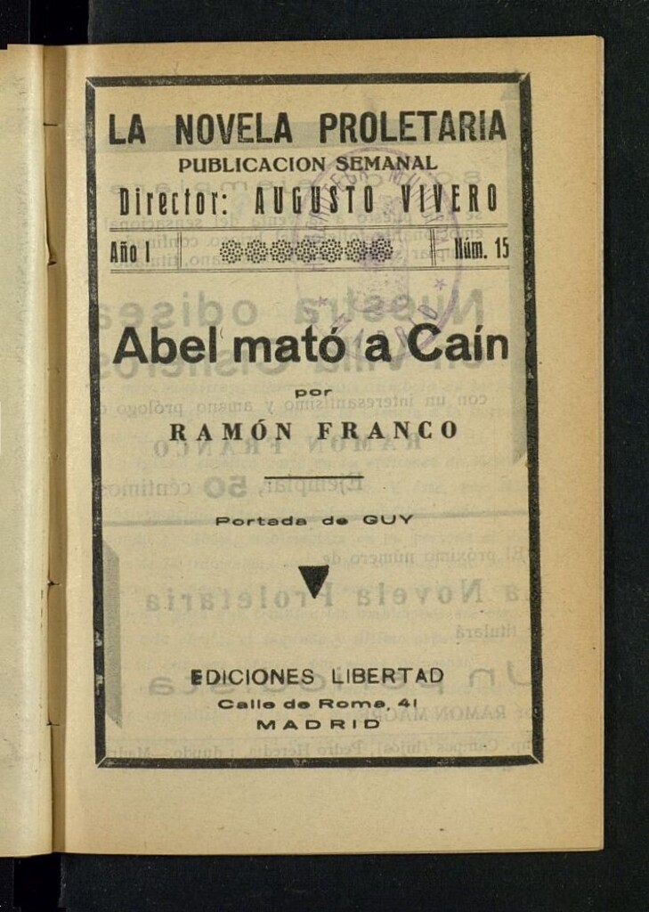 Miniatura de La Novela Proletaria del año de 1932, nº 15