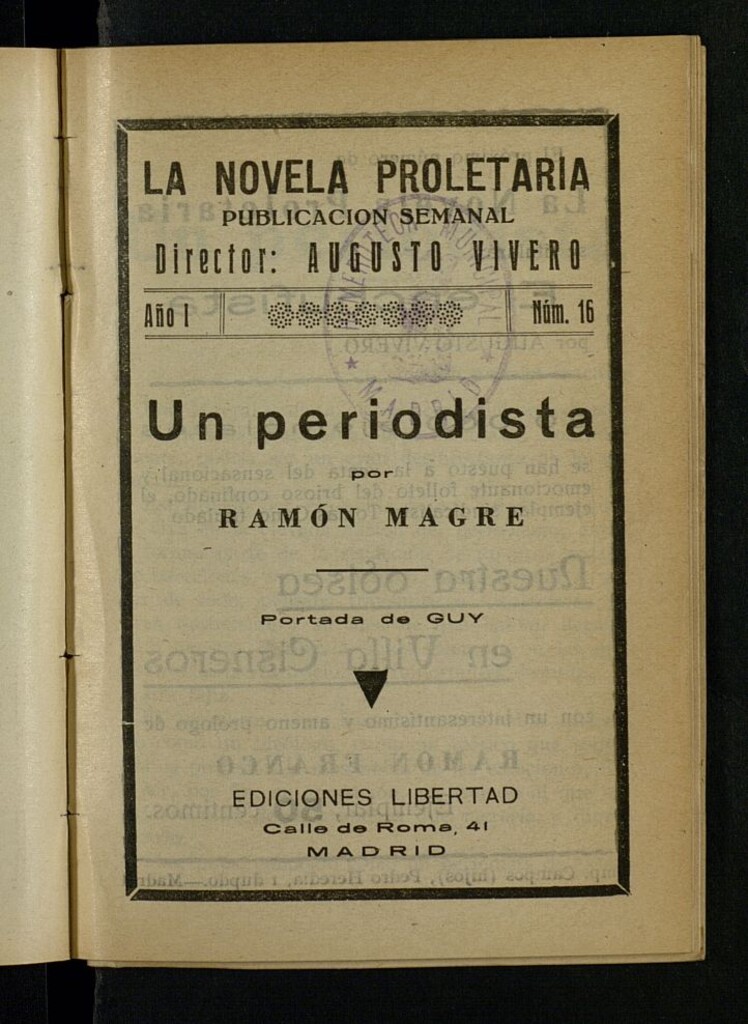 Miniatura de La Novela Proletaria del año de 1932, nº 16