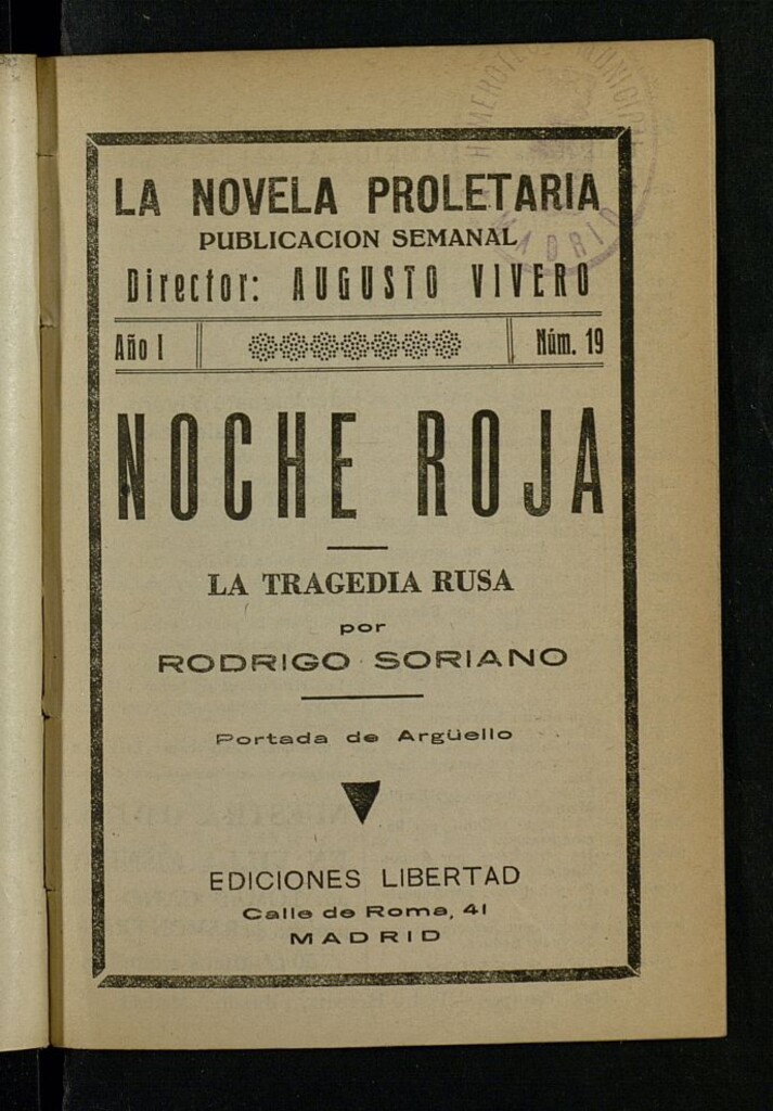 Miniatura de La Novela Proletaria del año de 1932, nº 19