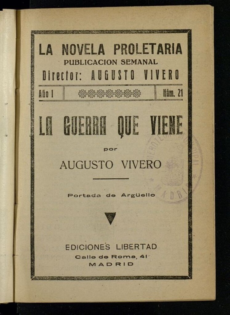 Miniatura de La Novela Proletaria del año de 1932, nº 21