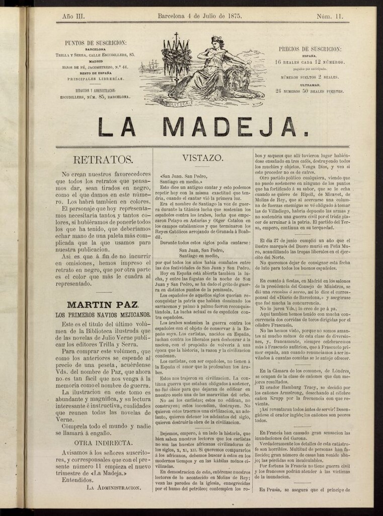 Miniatura de La Madeja del 4 de julio de 1875
