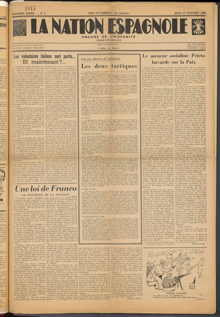 Miniatura de La nation espagnole : organe de l´hispanité del 27 de octubre de 1938
