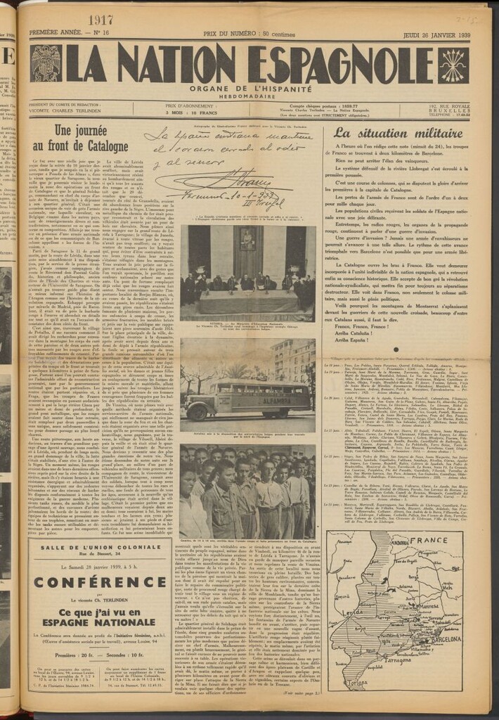 Miniatura de La nation espagnole : organe de l´hispanité del 26 de enero de 1939