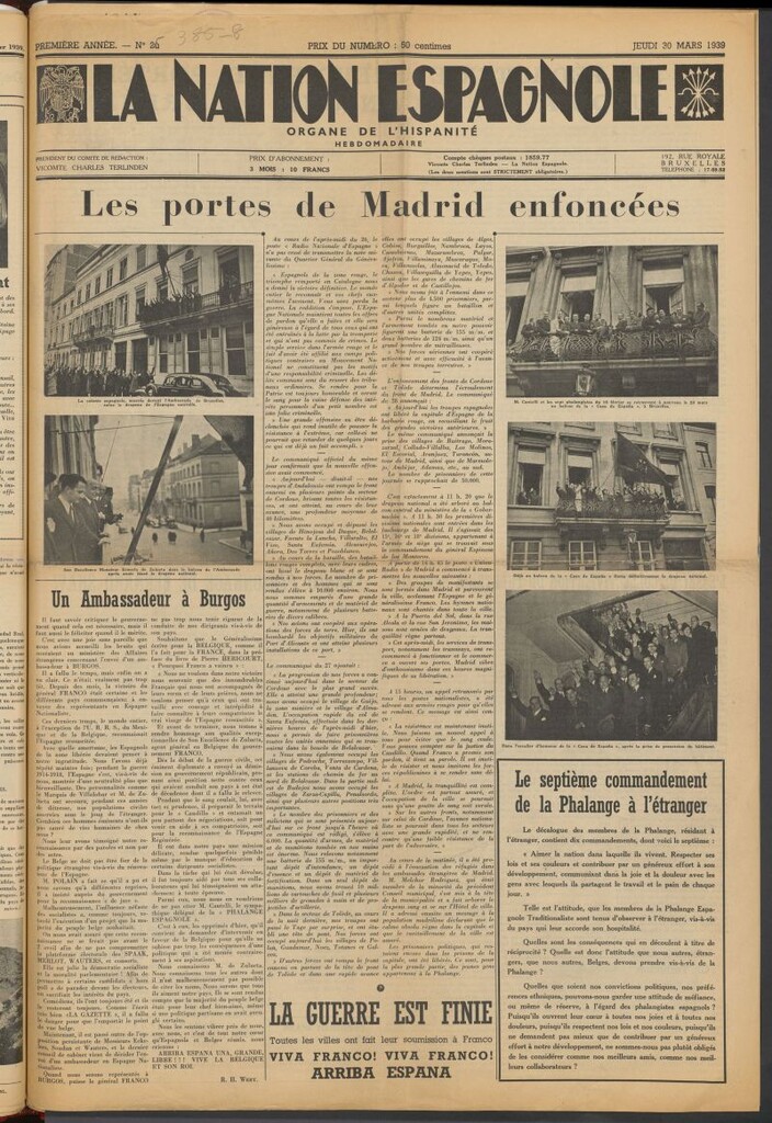 Miniatura de La nation espagnole : organe de l´hispanité del 30 de marzo de 1939