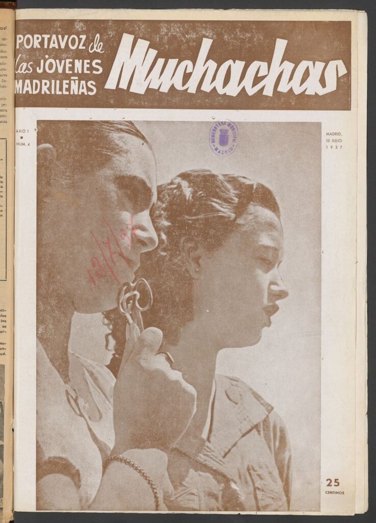 Miniatura de Muchachas: portavoz de las jóvenes madrileñas, nº 4 del 10 de julio de 1937