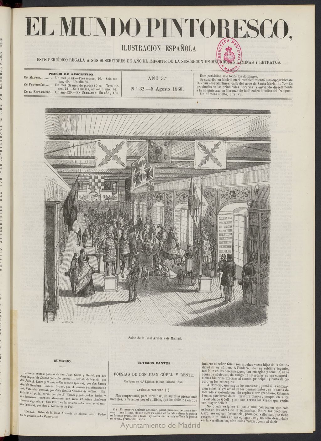 Miniatura de El Mundo Pintoresco del 5 de agosto de 1860, nº 32