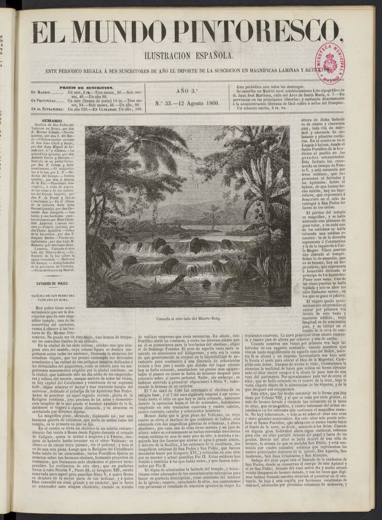 Miniatura de El Mundo Pintoresco del 12 de agosto de 1860, nº 33