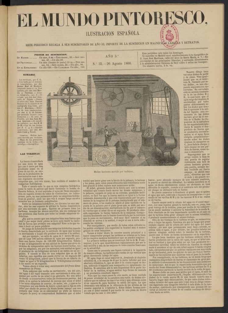Miniatura de El Mundo Pintoresco del 26 de agosto de 1860, nº 35