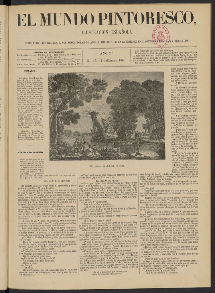 Miniatura de El Mundo Pintoresco del 2 de septiembre de 1860, nº 36