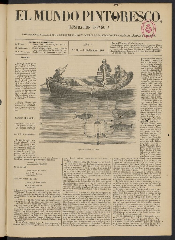 Miniatura de El Mundo Pintoresco del 16 de septiembre de 1860, nº 38