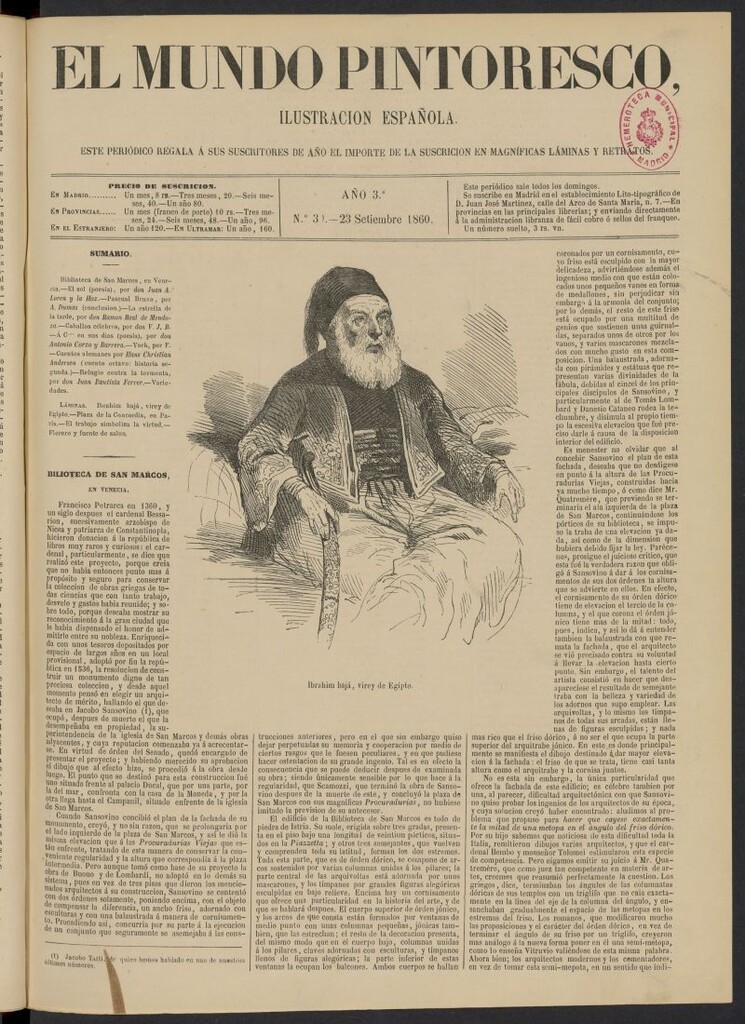 Miniatura de El Mundo Pintoresco del 23 de septiembre de 1860, nº 39