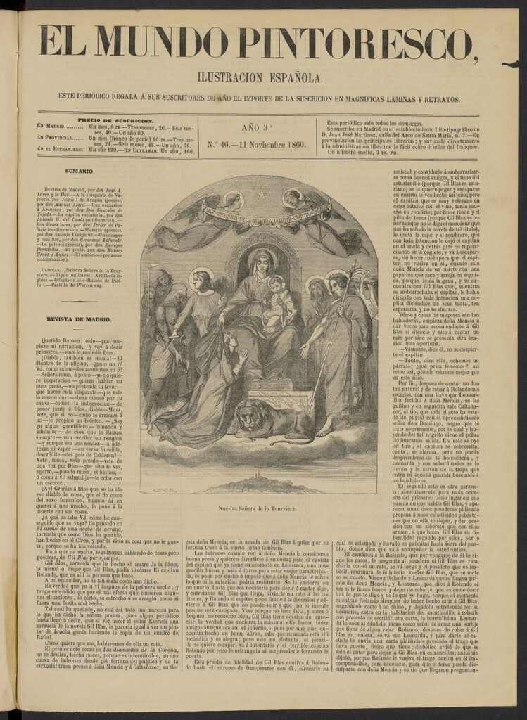 Miniatura de El Mundo Pintoresco del 11 de noviembre de 1860, nº 46