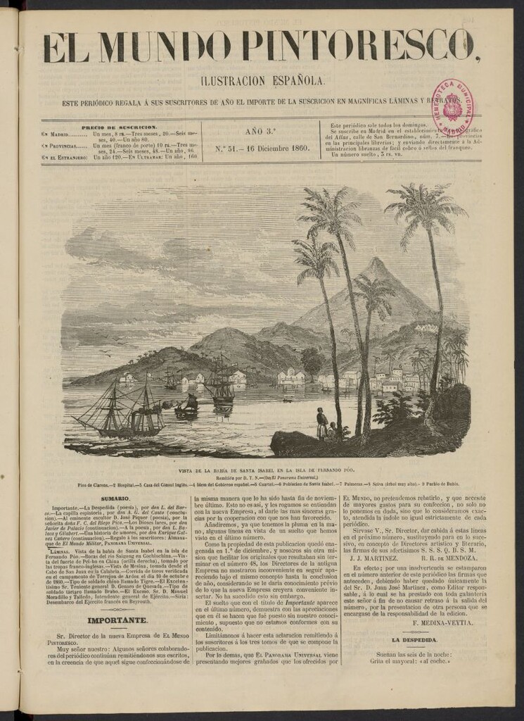 Miniatura de El Mundo Pintoresco del 16 de diciembre de 1860, nº 51