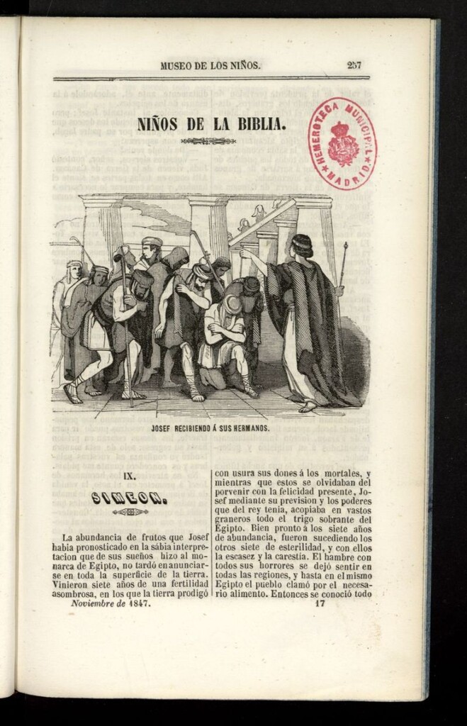Miniatura de Museo de los Niños de noviembre de 1847