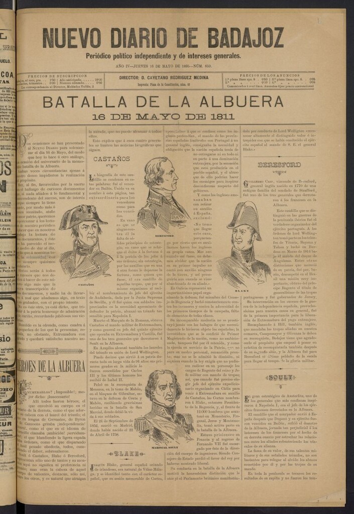 Miniatura de Nuevo Diario de Badajoz del 16 de mayo de 1895