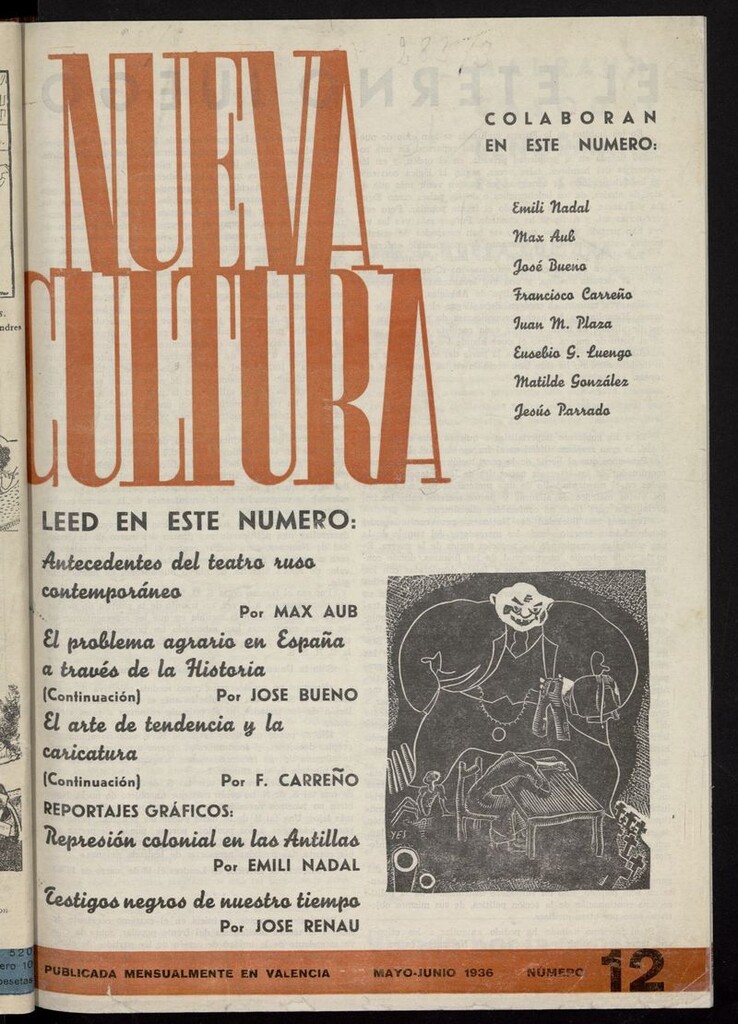 Miniatura de Nueva Cultura de mayo y junio de 1936
