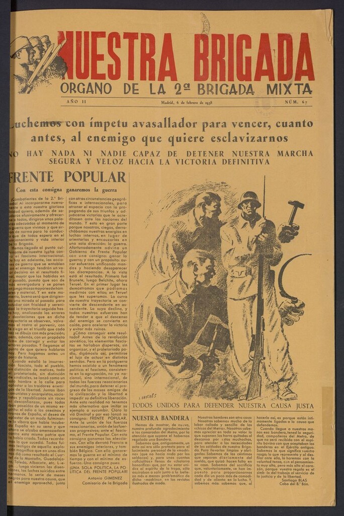 Miniatura de Nuestra Brigada: órgano de la brigada mixta n.2 del 6 de febrero de 1938