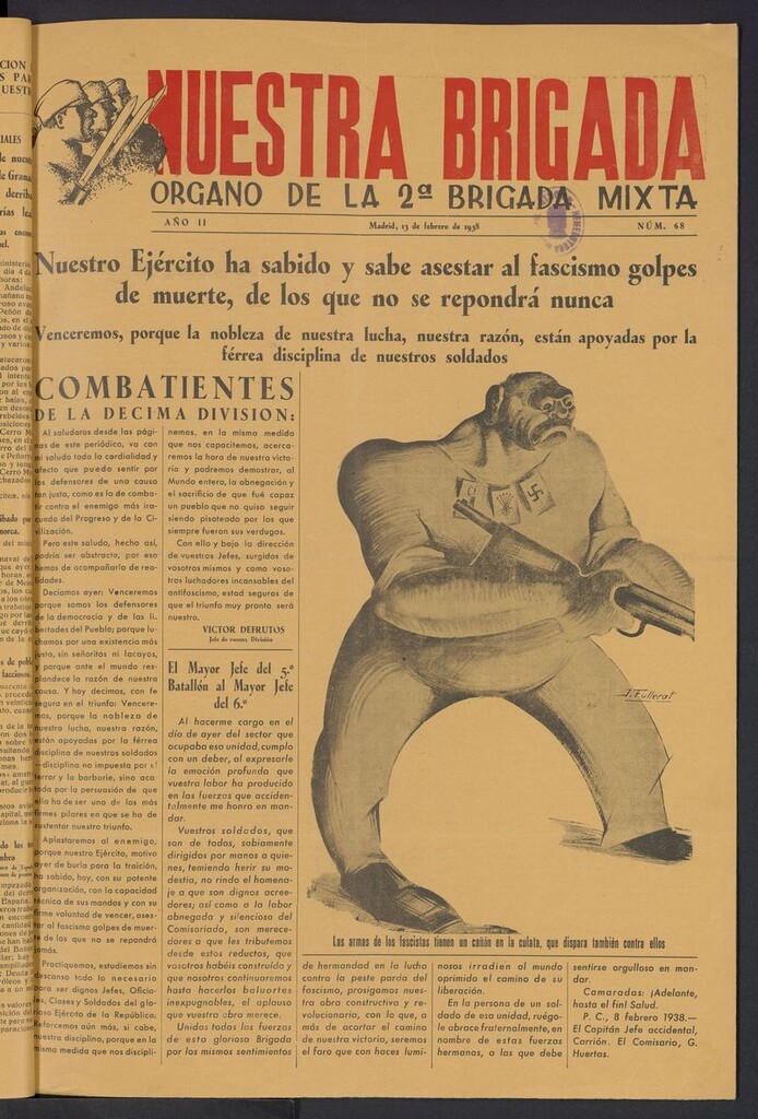 Miniatura de Nuestra Brigada: órgano de la brigada mixta n.2 del 13 de febrero de 1938