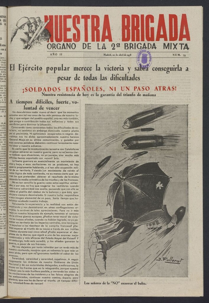 Miniatura de Nuestra Brigada: órgano de la brigada mixta n.2 del 22 de abril de 1938