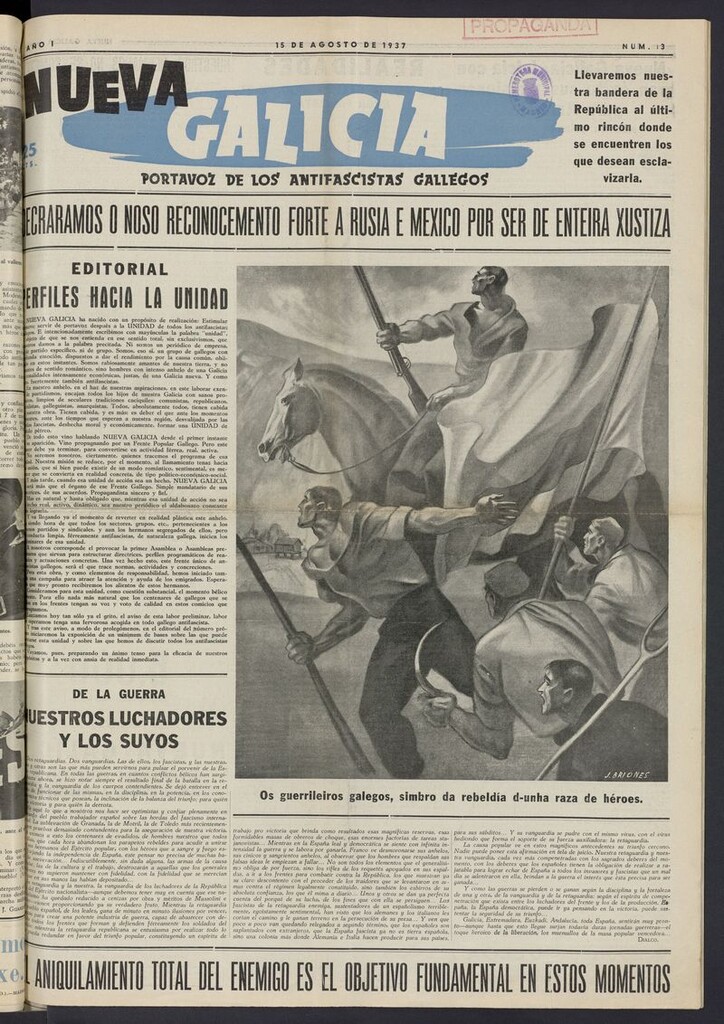 Miniatura de Nueva Galicia del 15 de agosto de 1937