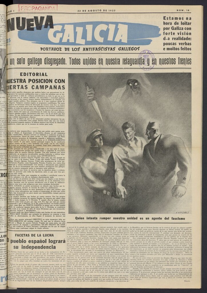 Miniatura de Nueva Galicia del 22 de agosto de 1937