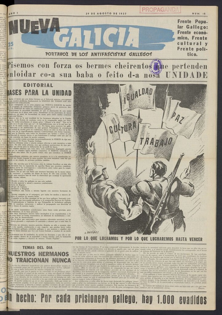 Miniatura de Nueva Galicia del 29 de agosto de 1937