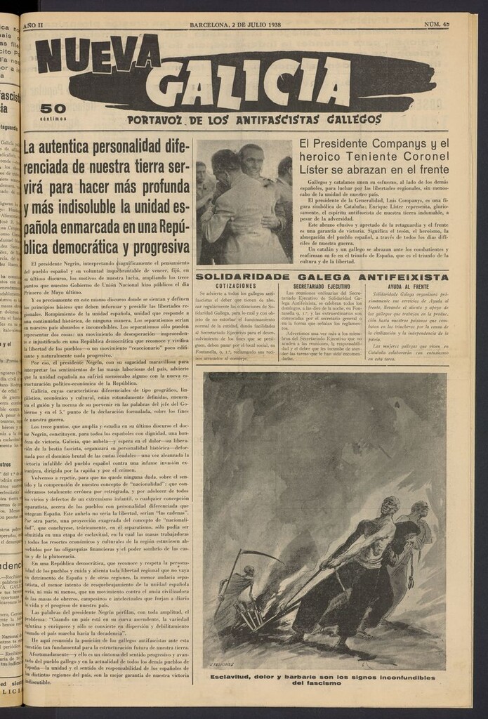 Miniatura de Nueva Galicia del 2 de julio de 1938