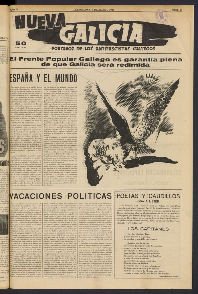 Miniatura de Nueva Galicia del 9 de agosto de 1938