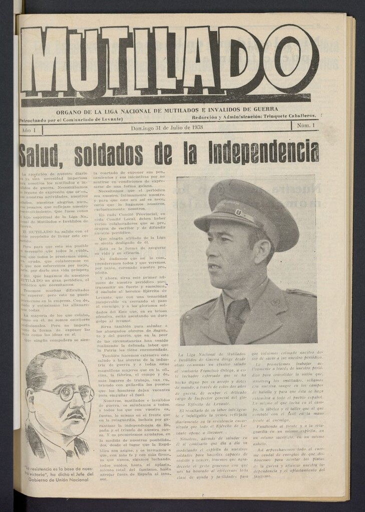 Miniatura de Mutilado del 31 de julio de 1938