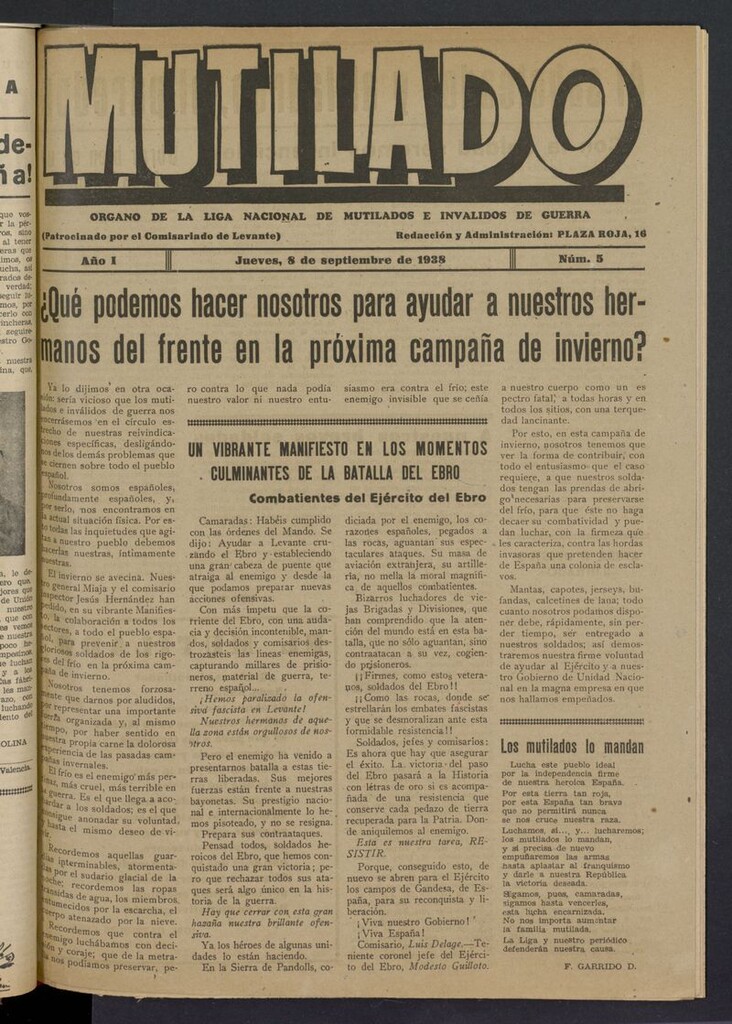 Miniatura de Mutilado del 8 de septiembre de 1938